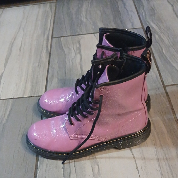 Pink Lace-Up Women's Boots - Picture 2 of 8